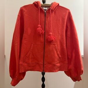 CAbi Vibrant Coral Oversized Hoodie